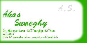 akos sumeghy business card